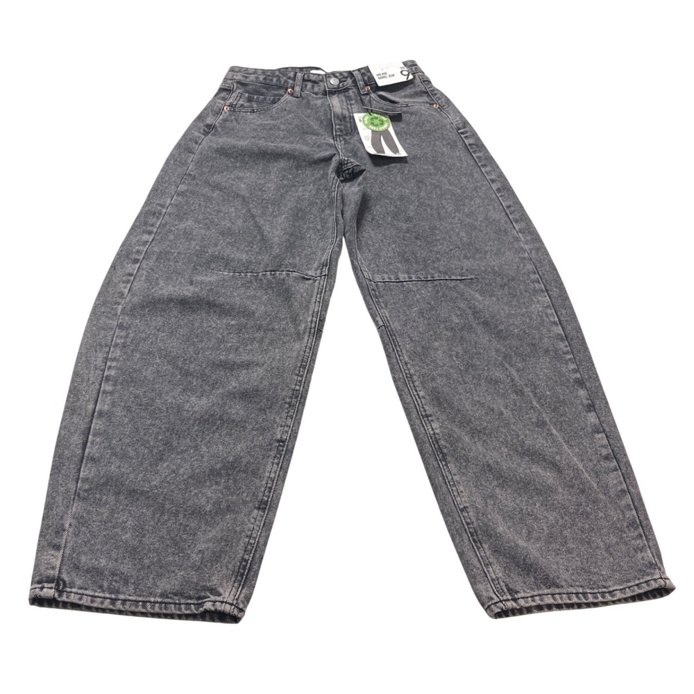 SONG Womens Mid Rise Barrel Jeans Size 9/29 Acid Wash Grey No Stretch Curved Leg